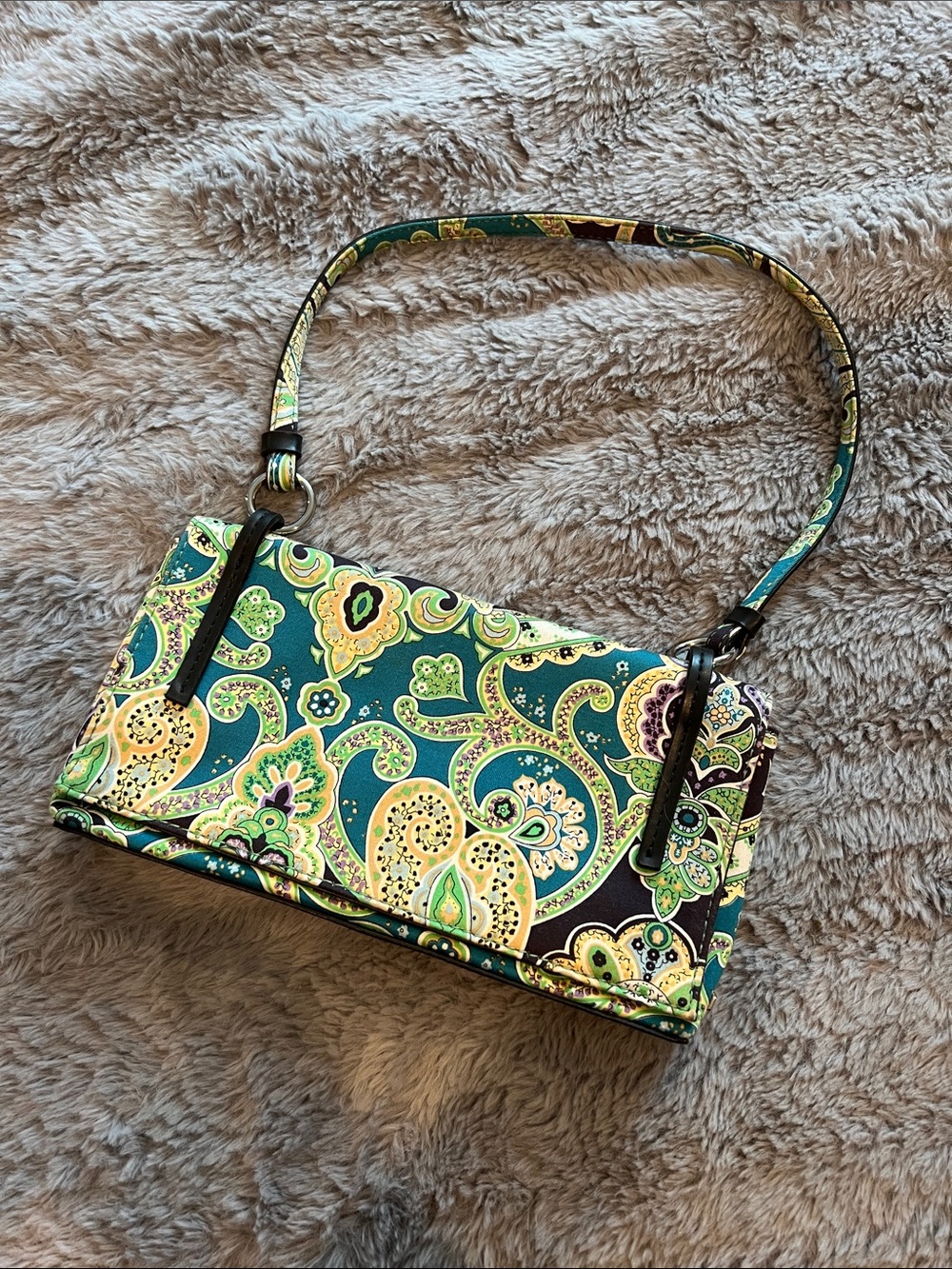 Nine West Green Paisley Mini Shoulder Bag - Patterned Women's Purse